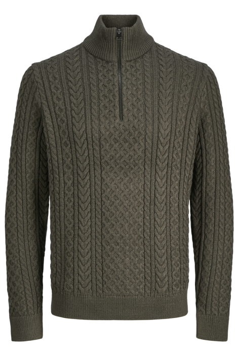 Jack & Jones jprblusean knit cable half zip sn